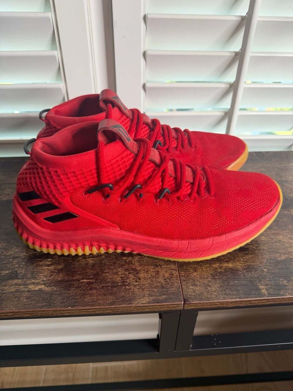 Adidas Dame 4 Size 11 Red Gum Basketball Shoes Sneakers